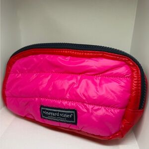 Vineyard Vines sling/Bum Bag Pink/Red. Puffy nylon.